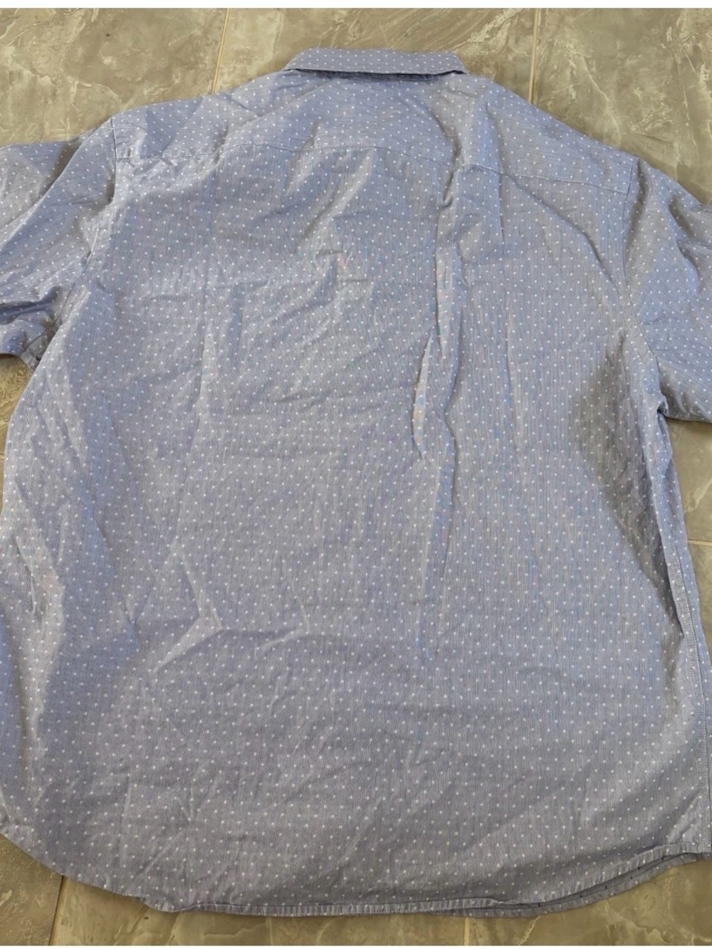 UNTUCKit Mens XL Short Sleeve Button Down Shirt Blue White Cotton Preppy Classic - Picture 6 of 7